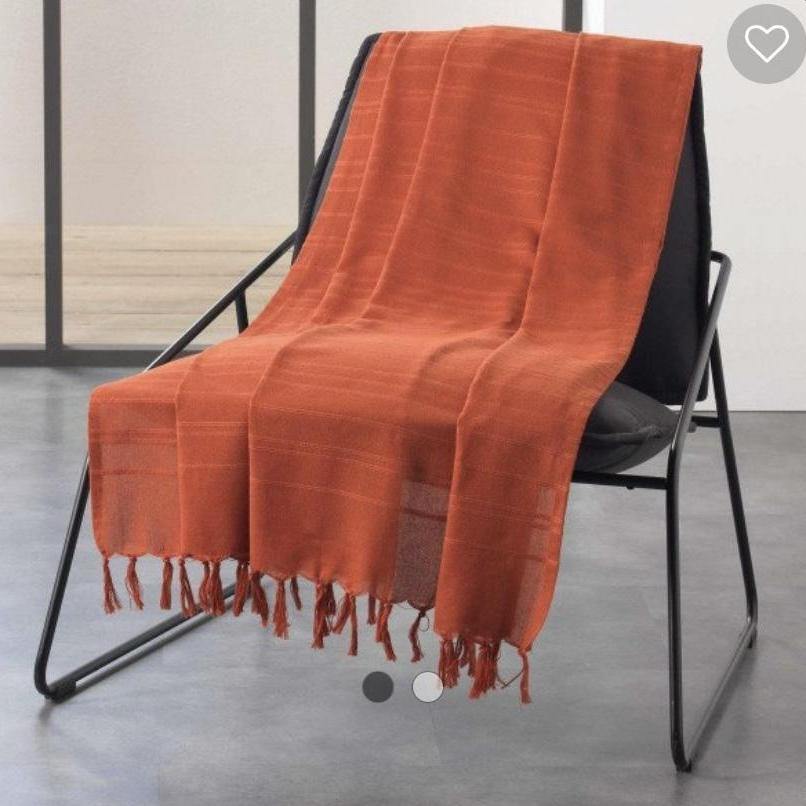 Plaid "flecos" terracota