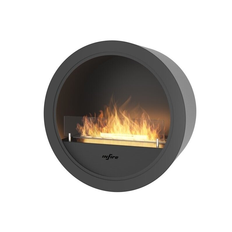 Chimenea de bioetanol Incyrcle Infire con vidrio 2 kW Negro