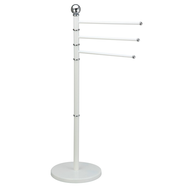 Toallero con 3 brazos en acero - Blanco